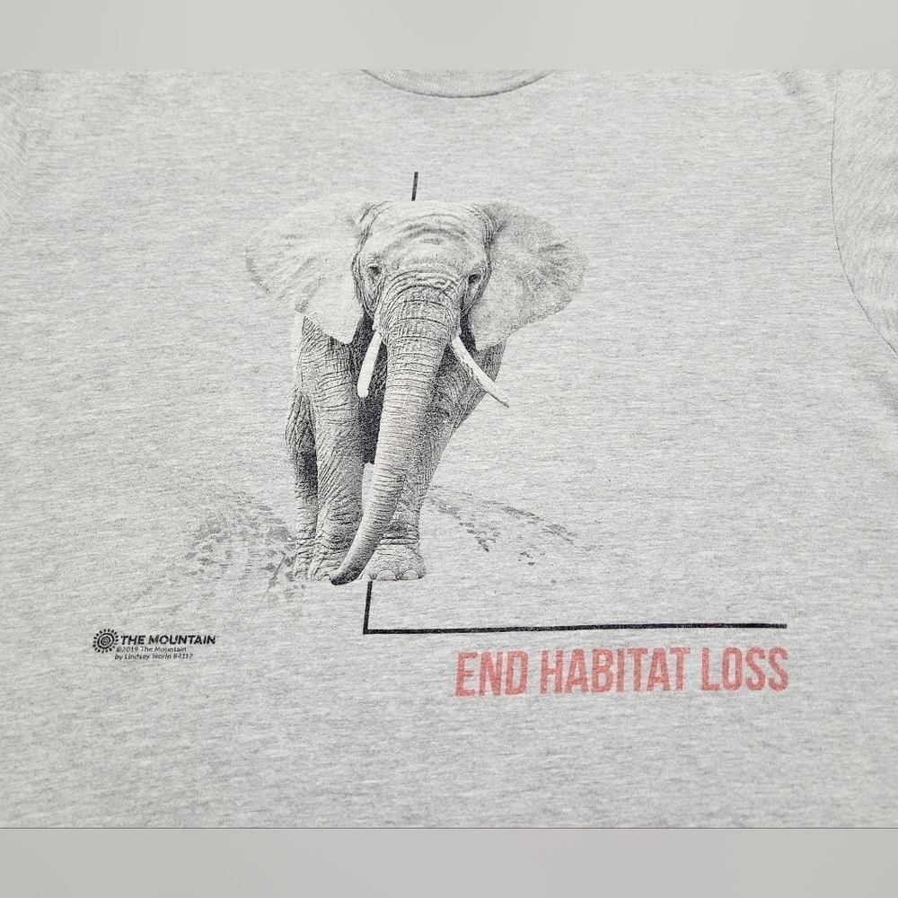 END HABITAT LOSS T-shirt 100% Cotton Elephant Omaha Zoo Unisex Size Medium - Picture 3 of 11
